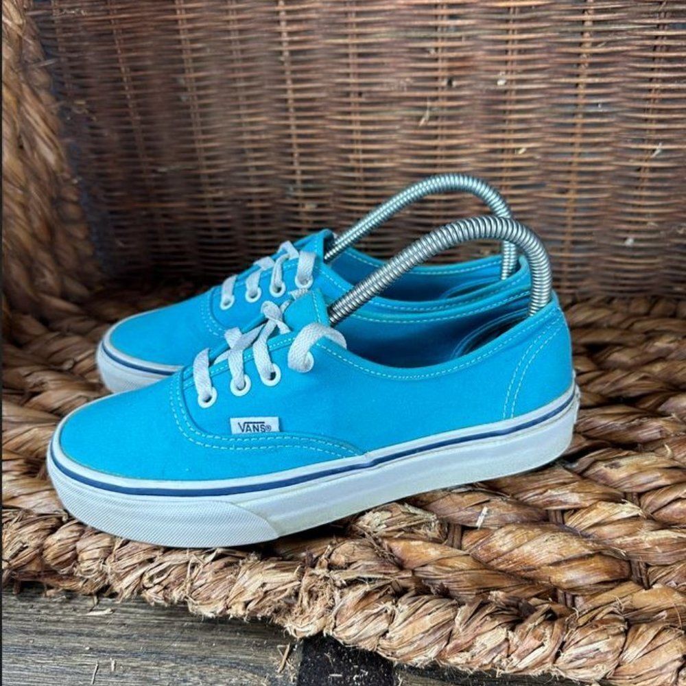Vans Sz 5.5 Men's Blue Lace Up Low Top Sneakers - Picture 5 of 7